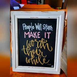 Chalkboard style wall art